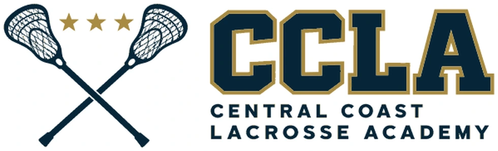 CCLA — Central Coast Lacrosse Academy. Crossed lacrosse sticks and three stars.